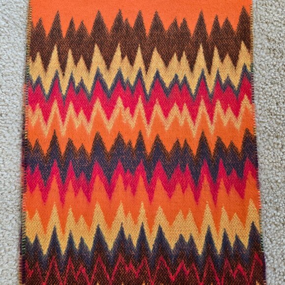 Cashmere Scarf Orange Flames Fire - Picture 4 of 8